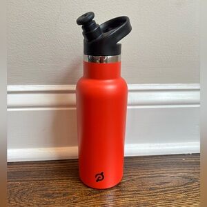 Red Peloton Water Bottle with Black Lid